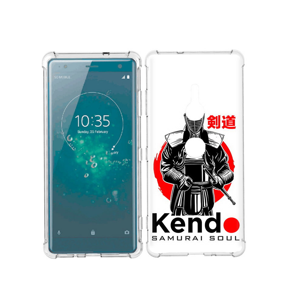 

Чехол MyPads Tocco для Sony Xperia XZ3 рисованый самурай, Прозрачный, Tocco