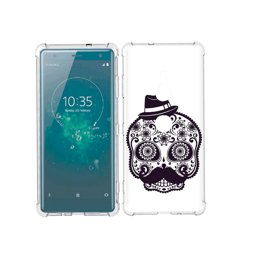 

Чехол MyPads Tocco для Sony Xperia XZ3 разрисованный скелет, Прозрачный, Tocco
