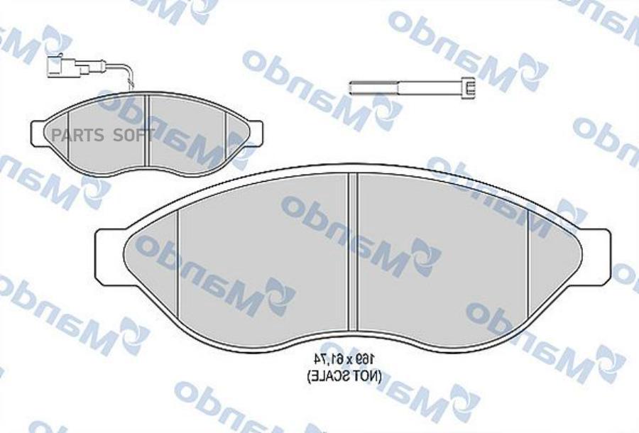 

Тормозные колодки Mando дисковые MBF015036