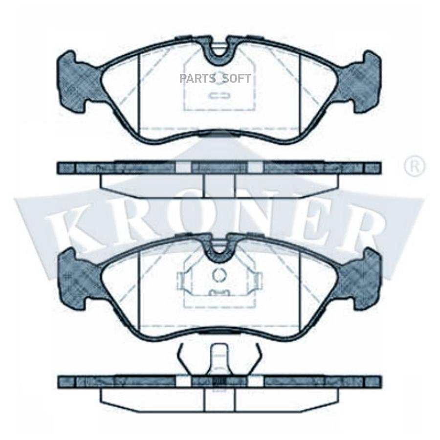 

Колодки Торм. Daewoo Nexia (95-), Opel Vectra A-B (88-) (Диск. Перед.) (K00 Kroner K002656