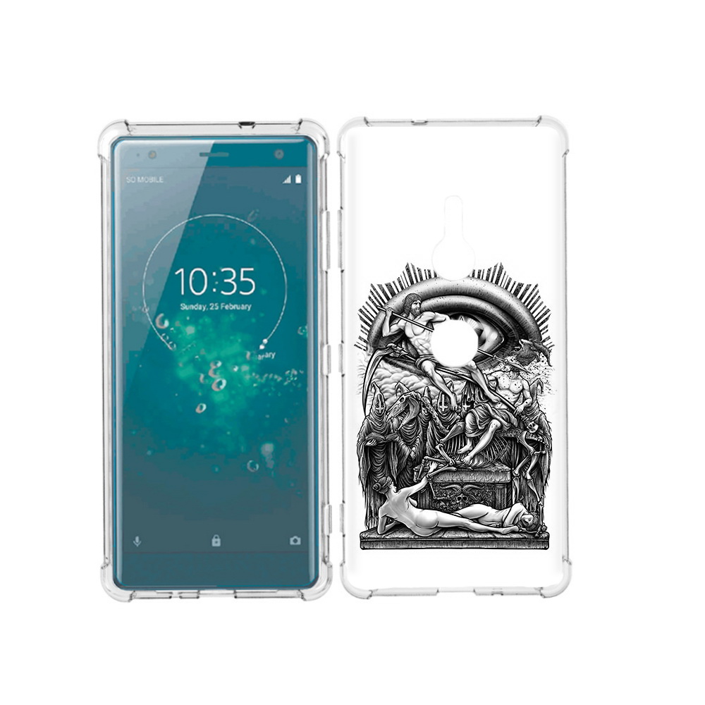

Чехол MyPads Tocco для Sony Xperia XZ3 оракул черно белый, Прозрачный, Tocco