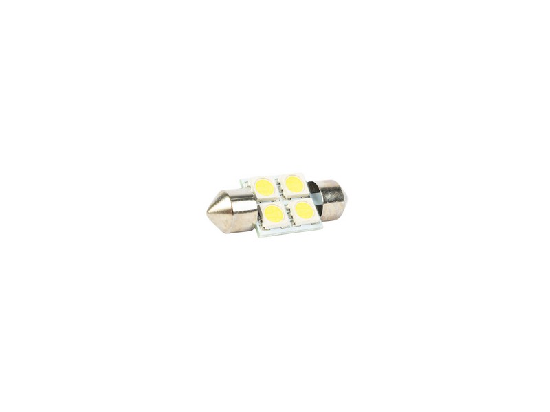 фото Маяк лампа светодиодная 12 v sv 8.5-4smd белая салонная (пальчиковая) маяк