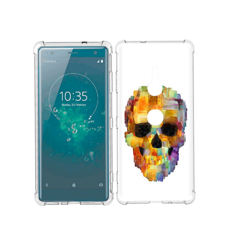 

Чехол MyPads Tocco для Sony Xperia XZ3 нарисованный череп, Прозрачный, Tocco
