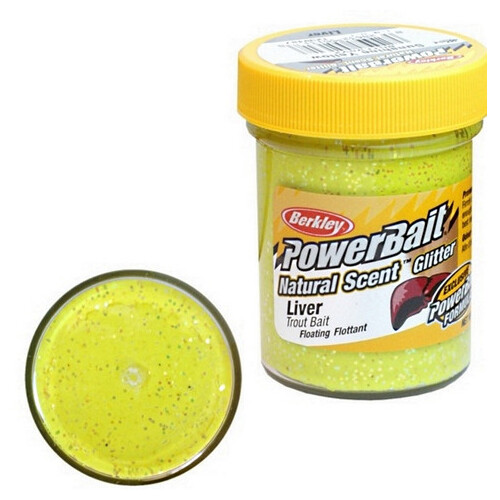 Паста форелевая BERKLEY POWERBAIT NATURAL SCENT Liver Sunshine Yellow, печень, желтый