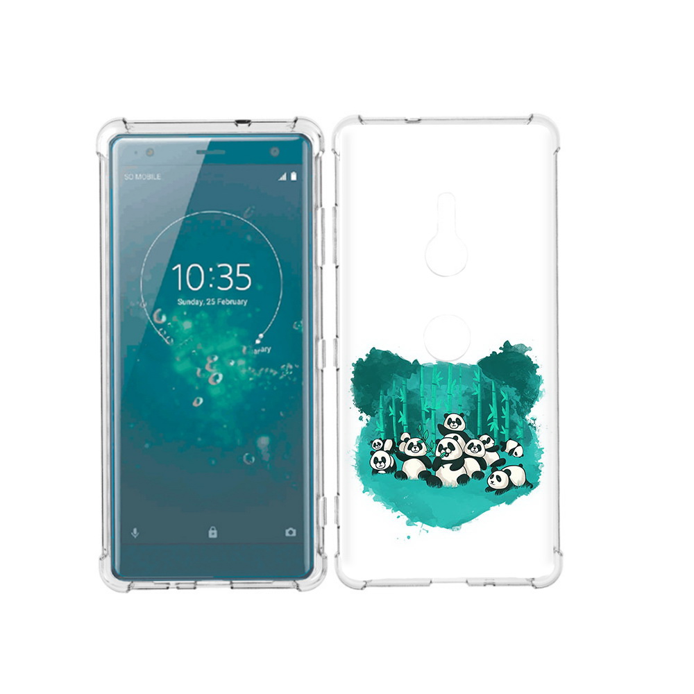 

Чехол MyPads Tocco для Sony Xperia XZ3 нарисованные панды, Прозрачный, Tocco