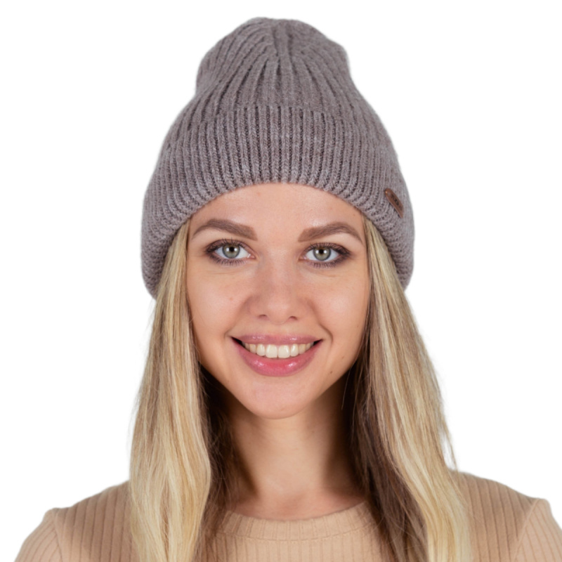 

Шапка бини женская Flioraj 3224FJ темная жемчуг, р.56-58, Бежевый, 3224FJ