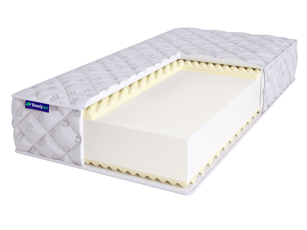 

Матрас односпальный BeautySon Roll FOAM 14 Latex Double Бесклеевой 90x186 16 см, Белый, Roll FOAM 14 Lateх Double