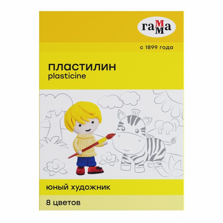 

Пластилин для лепки Гамма со стеком 112 г 8 цветов, Разноцветный