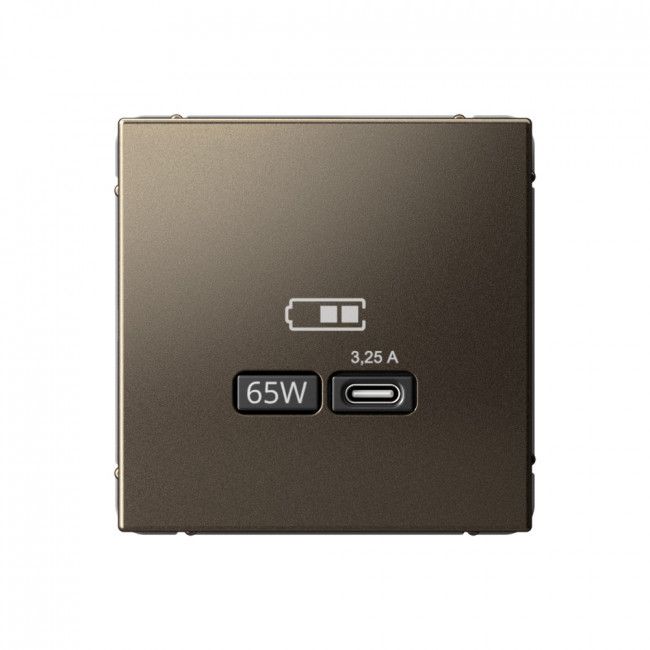 

Розетка USB type-C 65 Вт высокоскоростная зарядка Systeme Electric мокко GAL000627, Коричневый