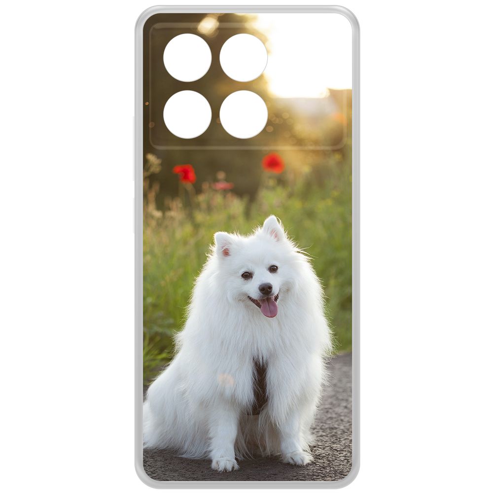 Чехол-накладка Krutoff Clear Case Белый шпиц для Xiaomi Poco X6 Pro