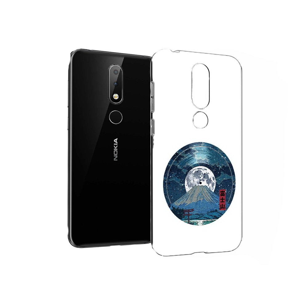 

Чехол MyPads Tocco для Nokia X6 нарисованная виниловая гора с луной (PT115295.99.497), Прозрачный, Tocco