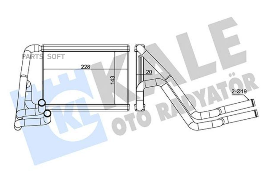 

347340 Радиатор Печки Hyundai Ix35, Kia Sportage 09> KALE 347340
