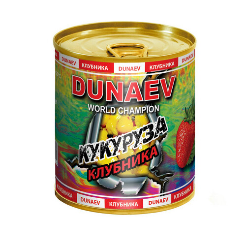 фото Dunaev добавка в прикормку, металлобанка dunaev (клубника/клубника)