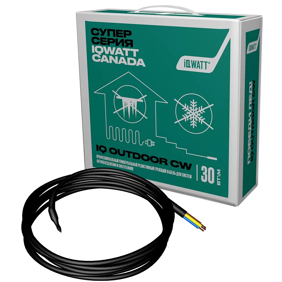 

Греющий кабель IQWATT OUTDOOR CW 110 м, 3300 Вт, OUTDOOR_CW