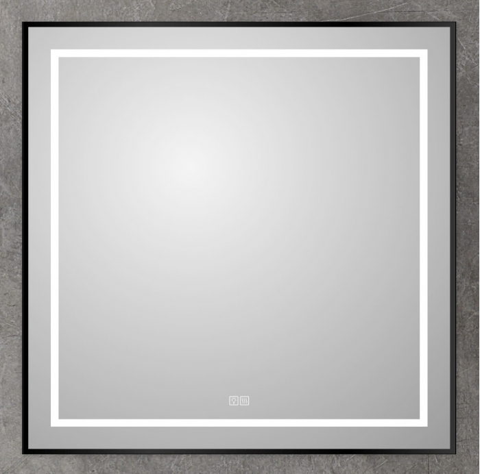 

Зеркало BelBagno SPC-KRAFT-800-800-LED-TCH-WARM-NERO, Черный