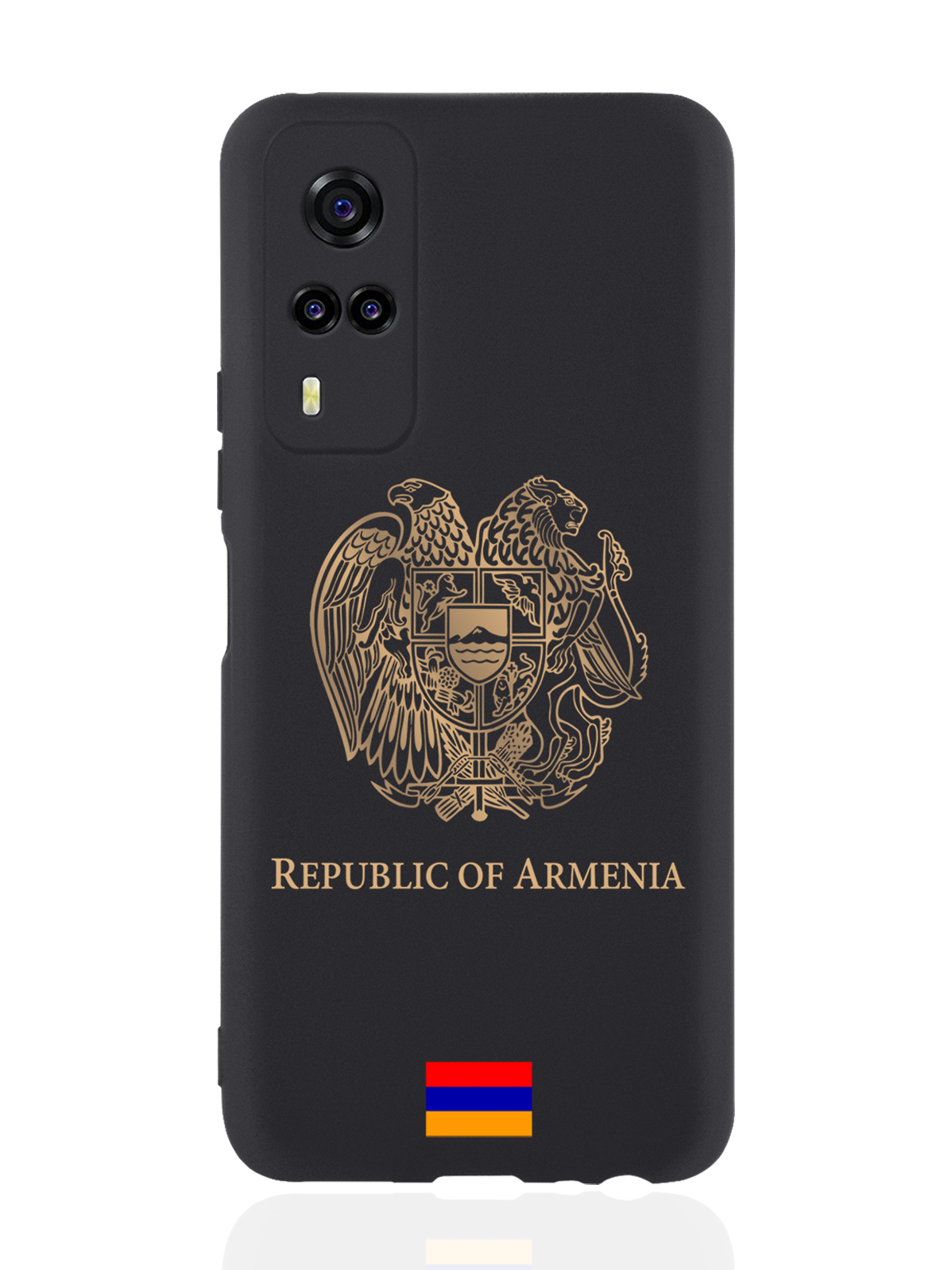 

Чехол SignumCase для Vivo Y31/Y53S Золотой Герб Армении черный, Черный;золотистый