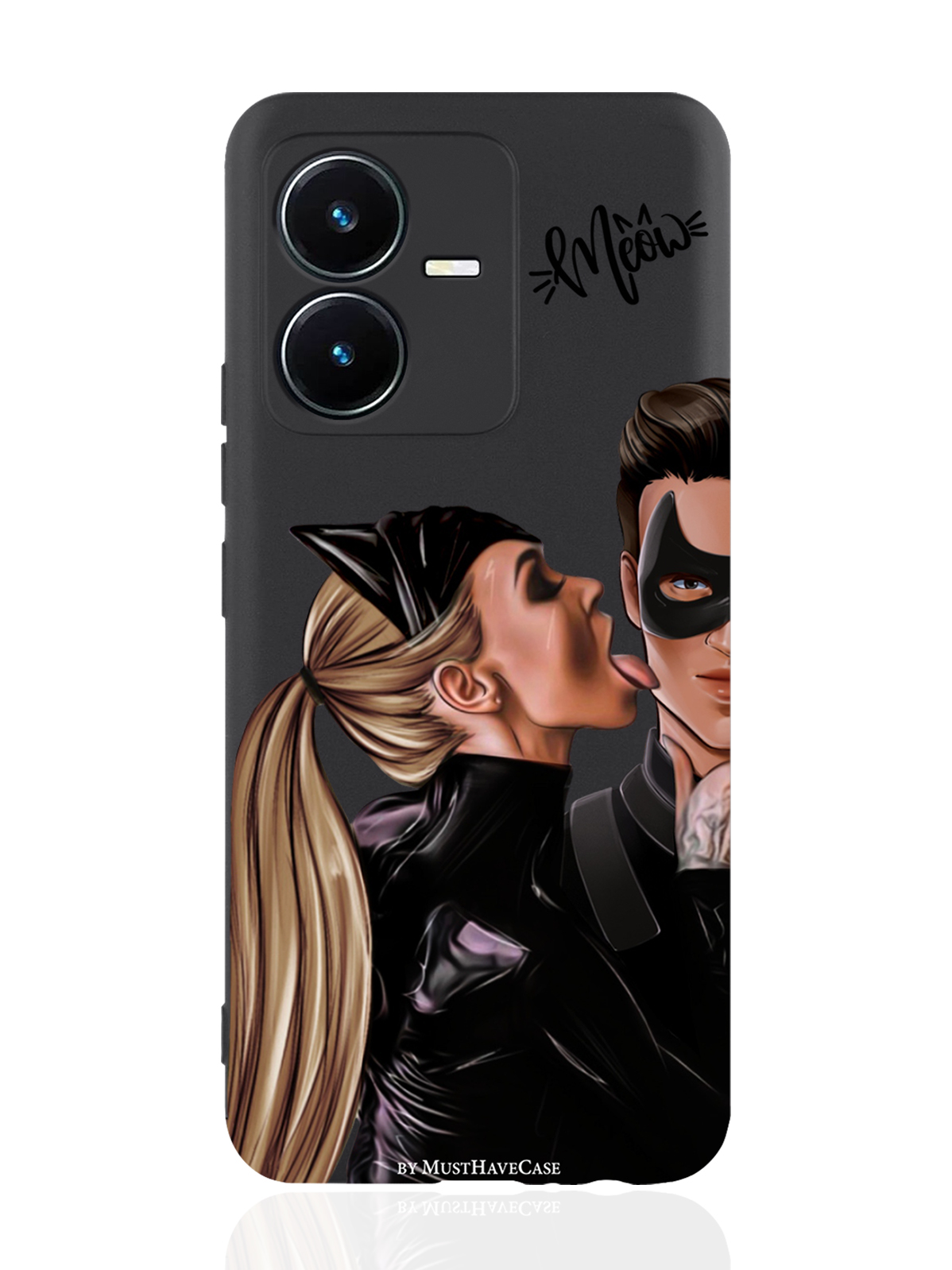 

Чехол MustHaveCase для Vivo Y22 Кошечка с парнем черный, Коричневый;черный