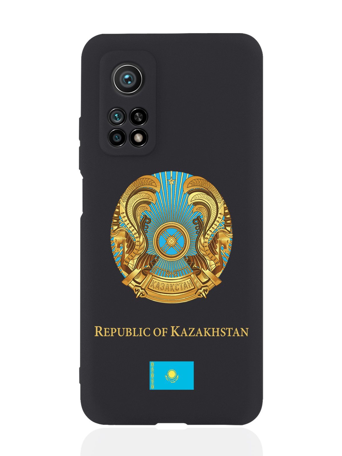 

Чехол SignumCase для Xiaomi Mi 10T Герб Казахстана черный, Разноцветный