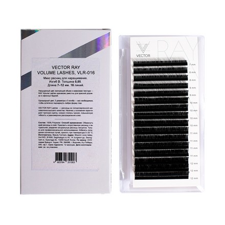 

Ресницы ONIQ Vector Ray Volume VLR-016, D-изгиб, толщина 0,05 мм
