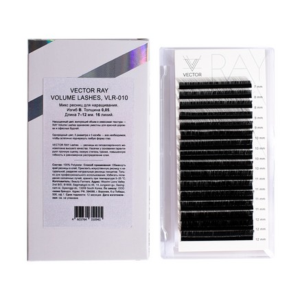 

Ресницы ONIQ Vector Ray Volume VLR-010, B-изгиб, толщина 0,05 мм