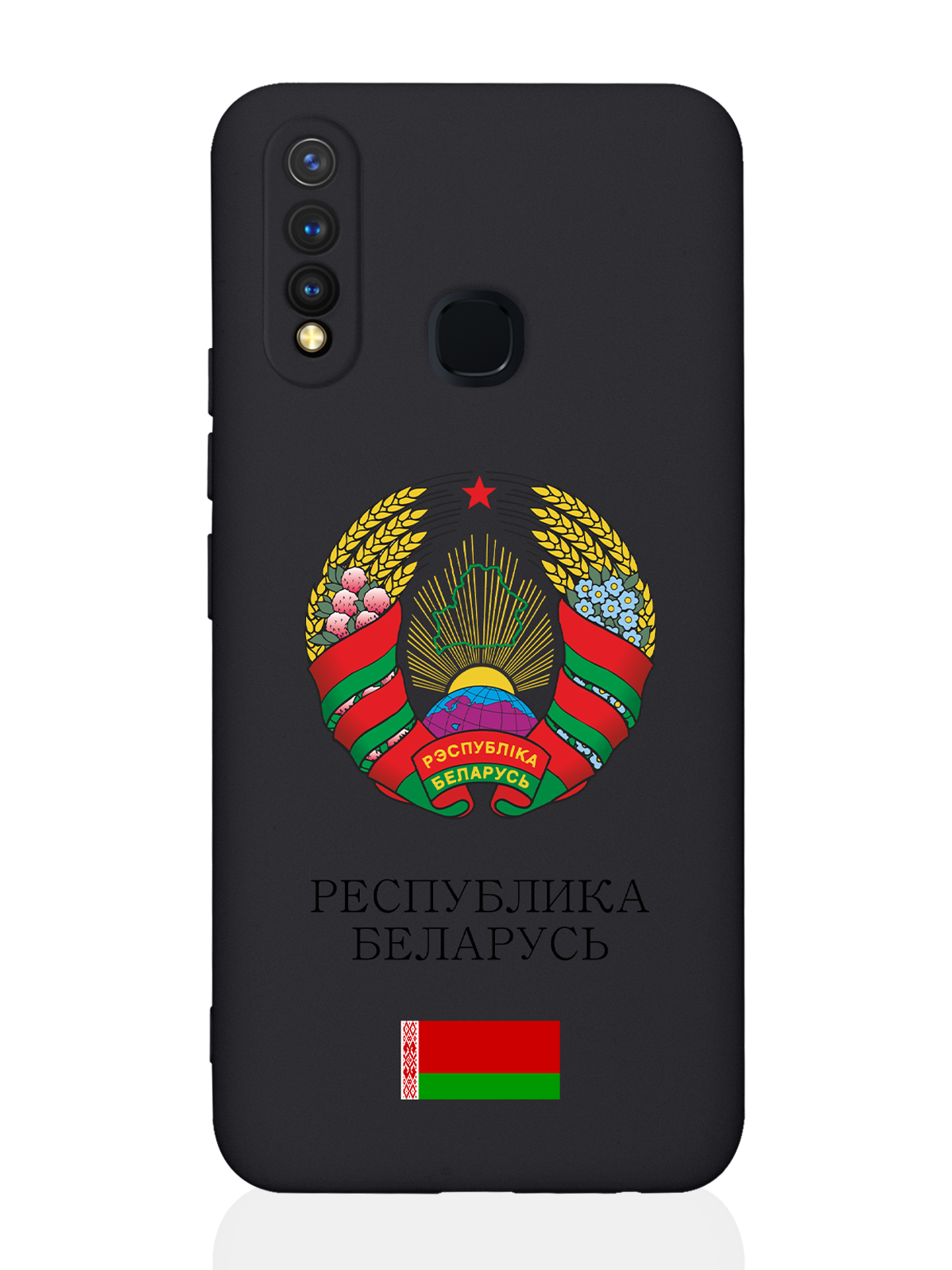 

Чехол для Vivo Y19/U3 Герб Белоруссии/ Герб Беларуси черный, Разноцветный