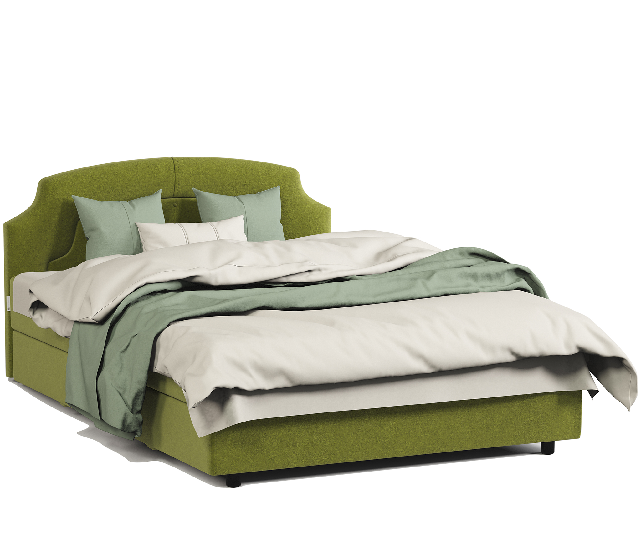 

Кровать  с подъемным механизмом Шарм 100 велюр Дрим эппл, Зеленый, Шарм