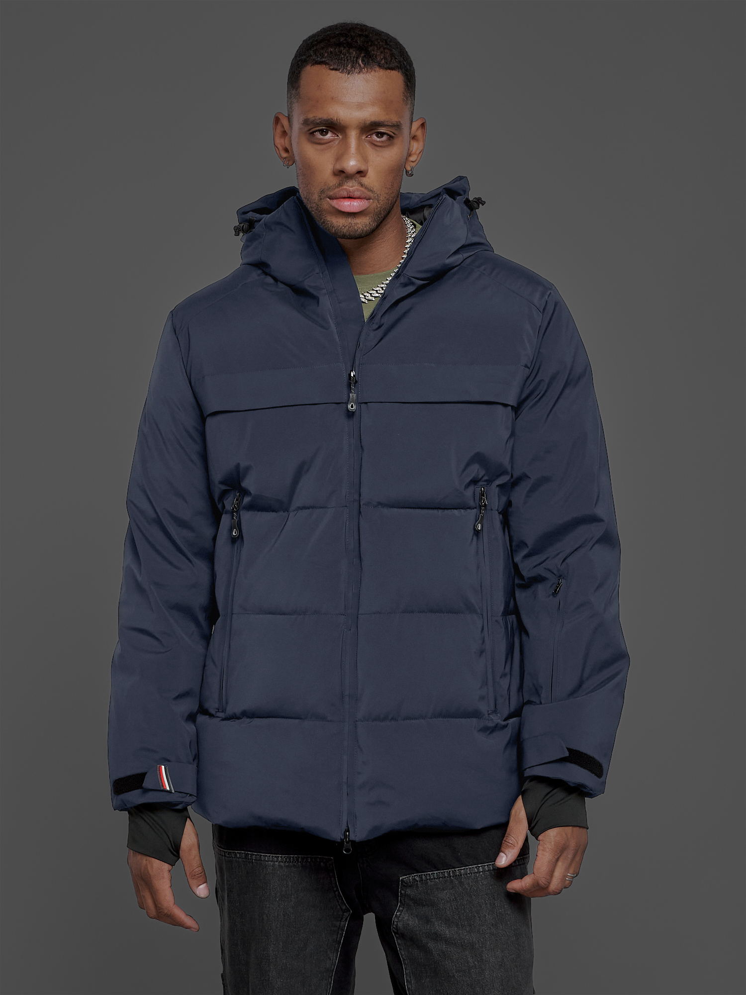 

Куртка мужская NoBrand OI-2407 синяя M, Синий, OI-2407