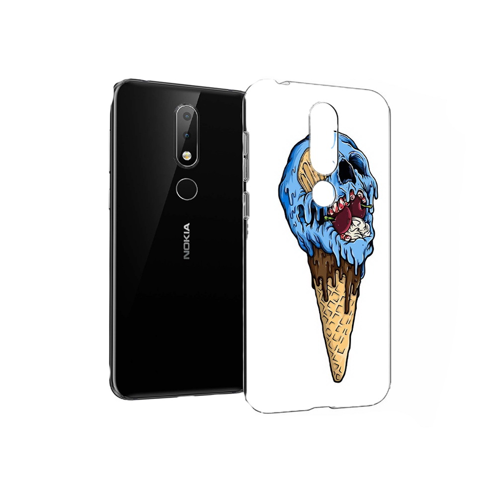 

Чехол MyPads Tocco для Nokia X6 мороженное череп (PT115295.99.484), Прозрачный, Tocco