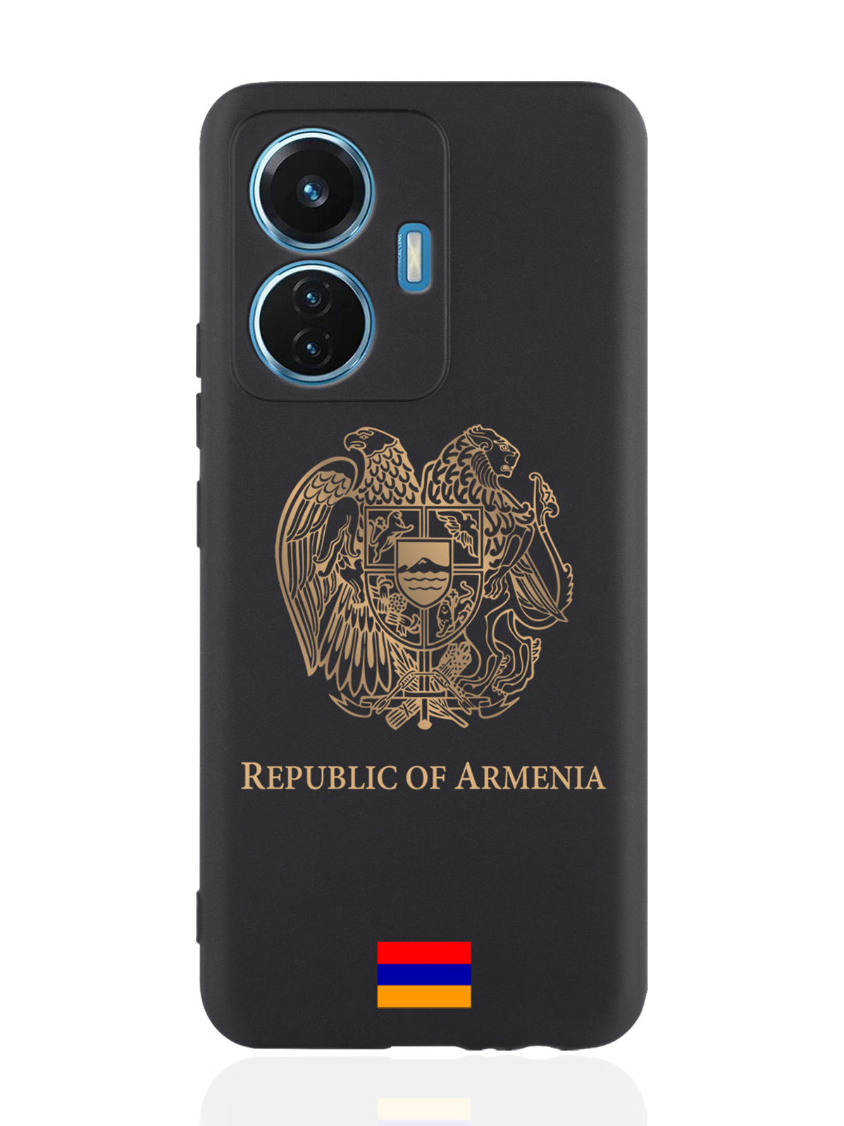 

Чехол SignumCase для Vivo T1/S15e Золотой Герб Армении черный, Черный;золотистый