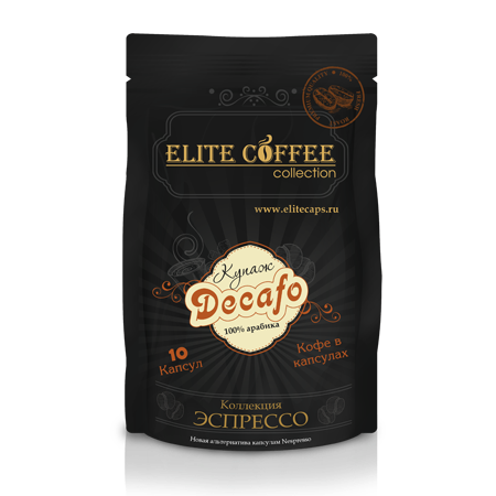 фото Кофе в капсулах elite coffee collection decafo 10 шт.