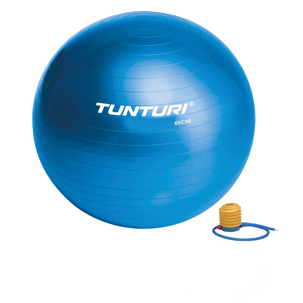 фото Фитбол tunturi gymball, 65 см, синий, с насосом
