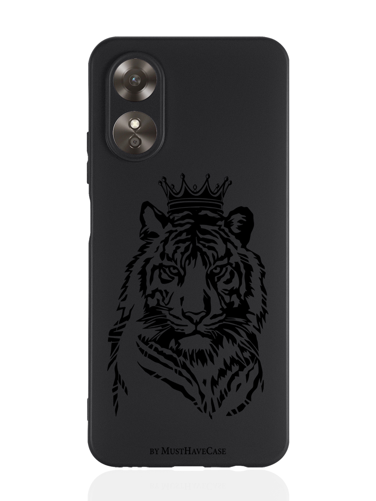 

Чехол MustHaveCase для Oppo A17 Тигр с Короной черный