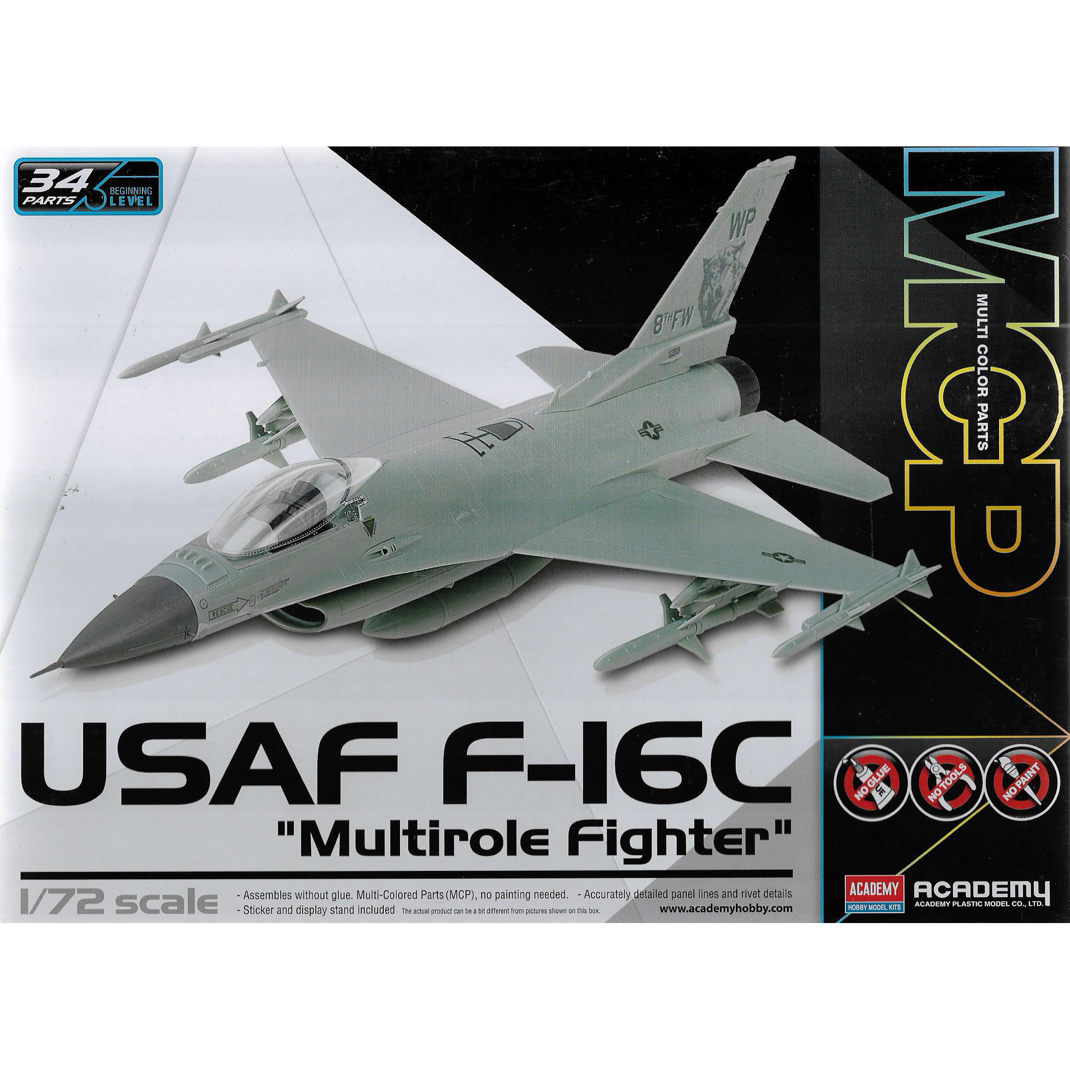 12541 Academy 1/72 Самолёт F-16C Multirole Fighter