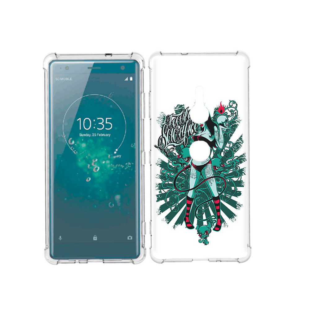 

Чехол MyPads Tocco для Sony Xperia XZ3 нарисованная девушка в татуировках, Прозрачный, Tocco