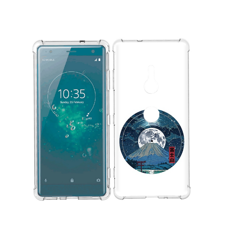 

Чехол MyPads Tocco для Sony Xperia XZ3 нарисованная виниловая гора с луной, Прозрачный, Tocco