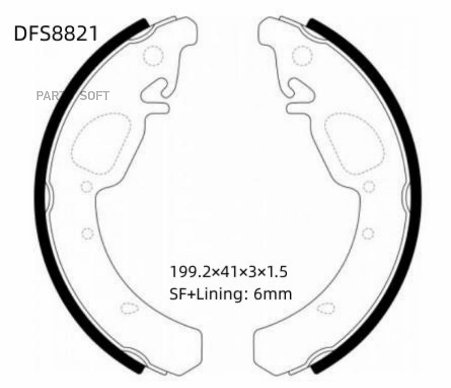 

Тормозные колодки DOUBLE FORCE барабанные DFS8821