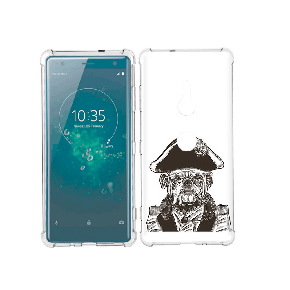 

Чехол MyPads Tocco для Sony Xperia XZ3 мопс генерал, Прозрачный, Tocco
