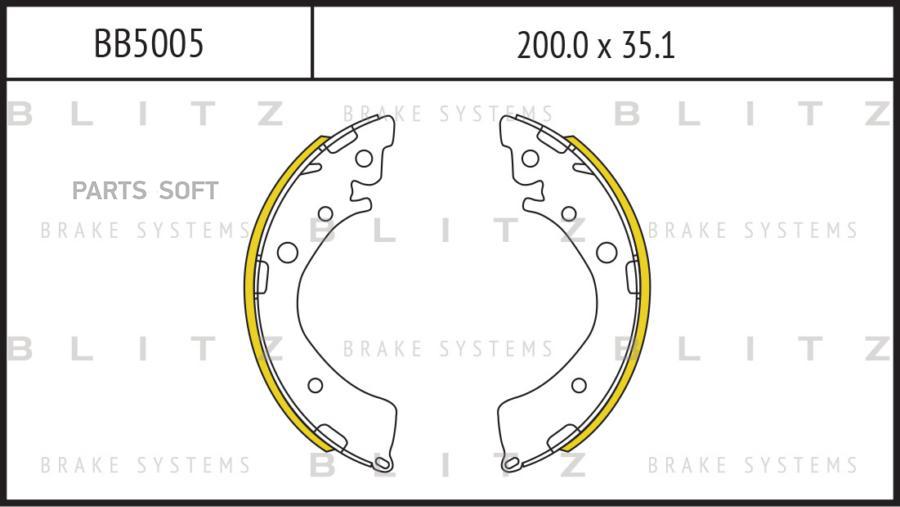 

Колодки Барабанные Honda Accord, Civic, Hr-V, Logo 85=> Blitz арт. BB5005