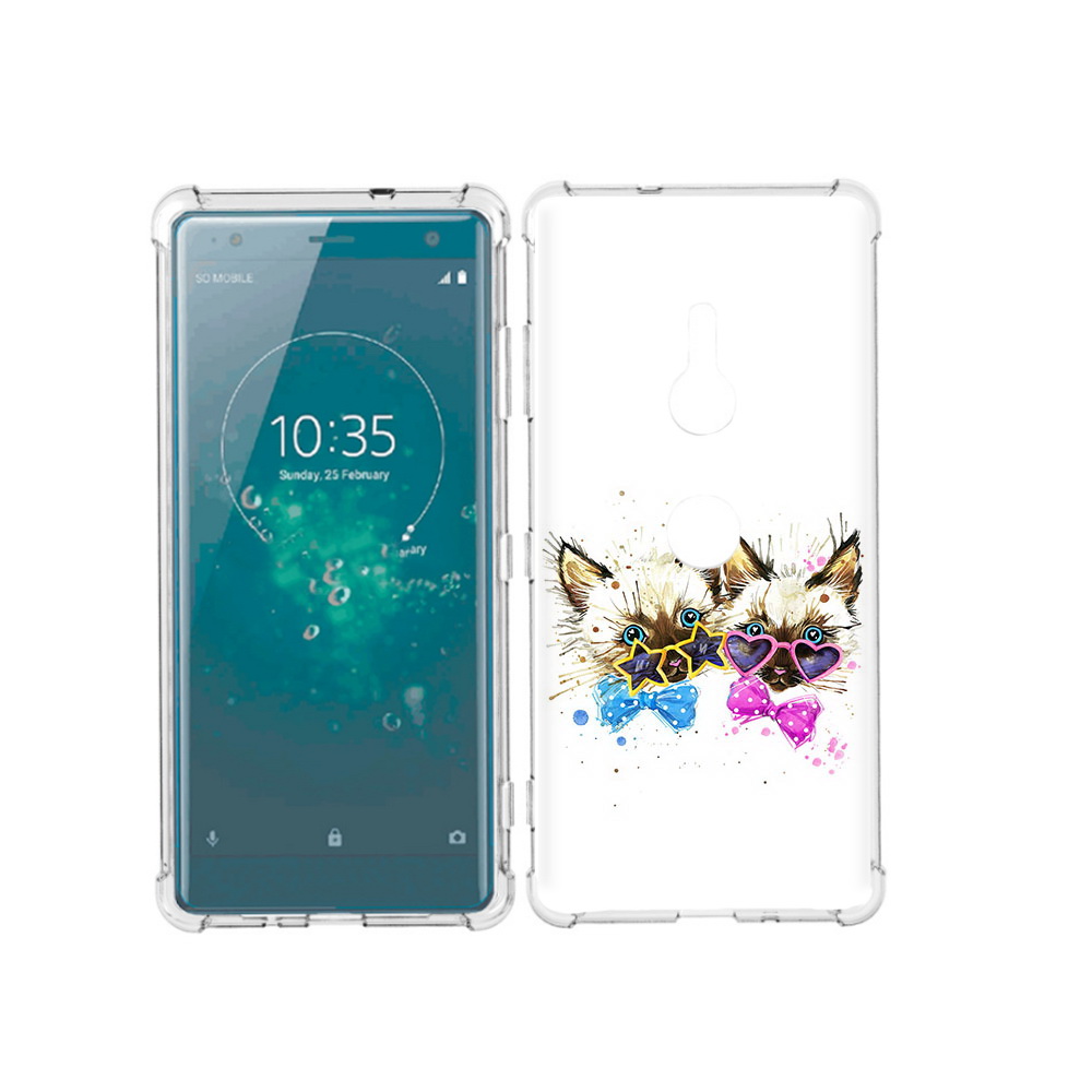 

Чехол MyPads Tocco для Sony Xperia XZ3 милые котята, Прозрачный, Tocco