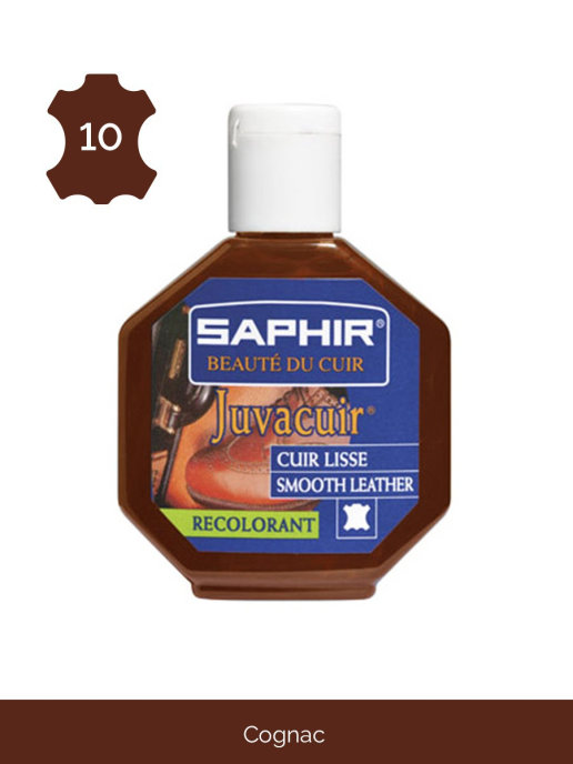 фото Краситель для гладкой кожи saphir juvacuir cognac