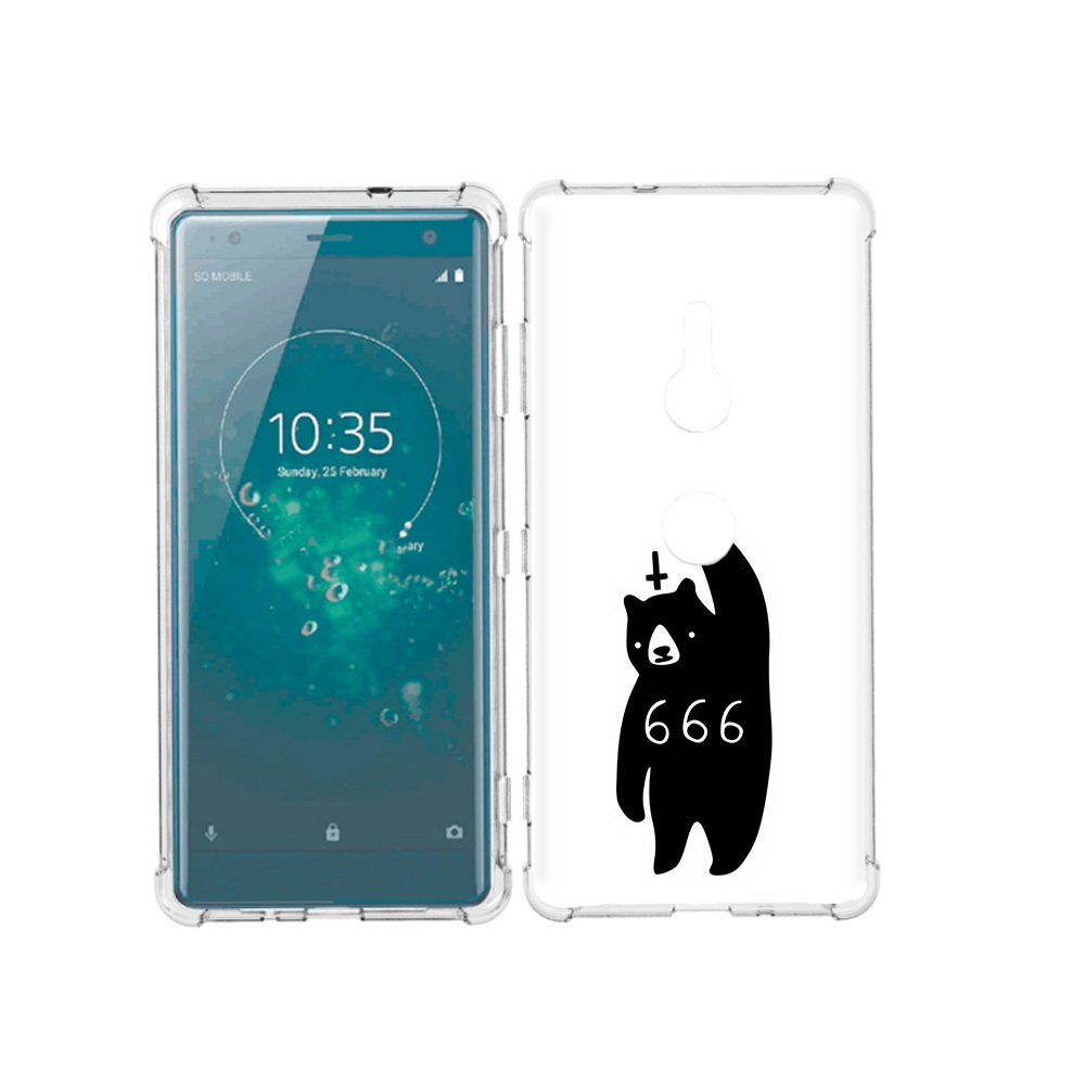 

Чехол MyPads Tocco для Sony Xperia XZ3 медведь 666, Прозрачный, Tocco