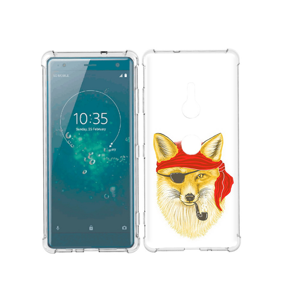 

Чехол MyPads Tocco для Sony Xperia XZ3 лиса-пират, Прозрачный, Tocco