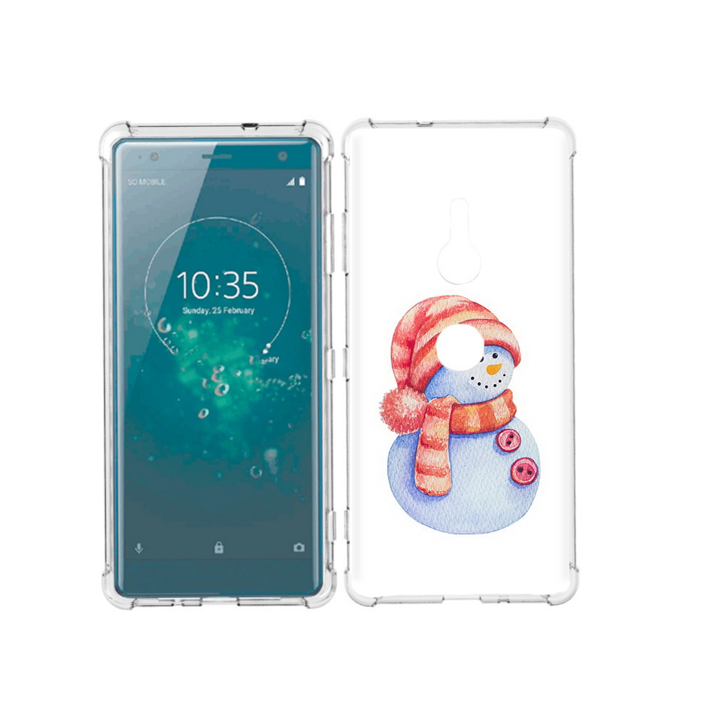 

Чехол MyPads Tocco для Sony Xperia XZ3 Веселый снеговик, Прозрачный, Tocco