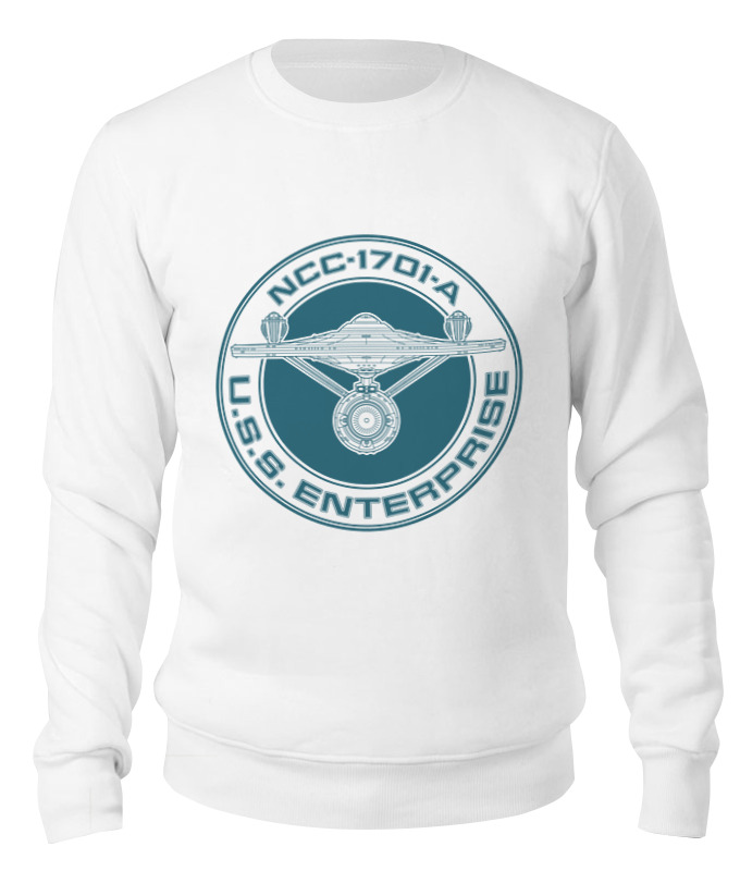 

Свитшот унисекс Printio Звёздный путь. uss enterprise белый 2XL, Звёздный путь. uss enterprise