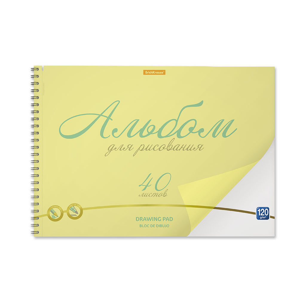 

Альбом для рисования с пластиковой обложкой ErichKrause Neon 58606 желтый, 2 штуки