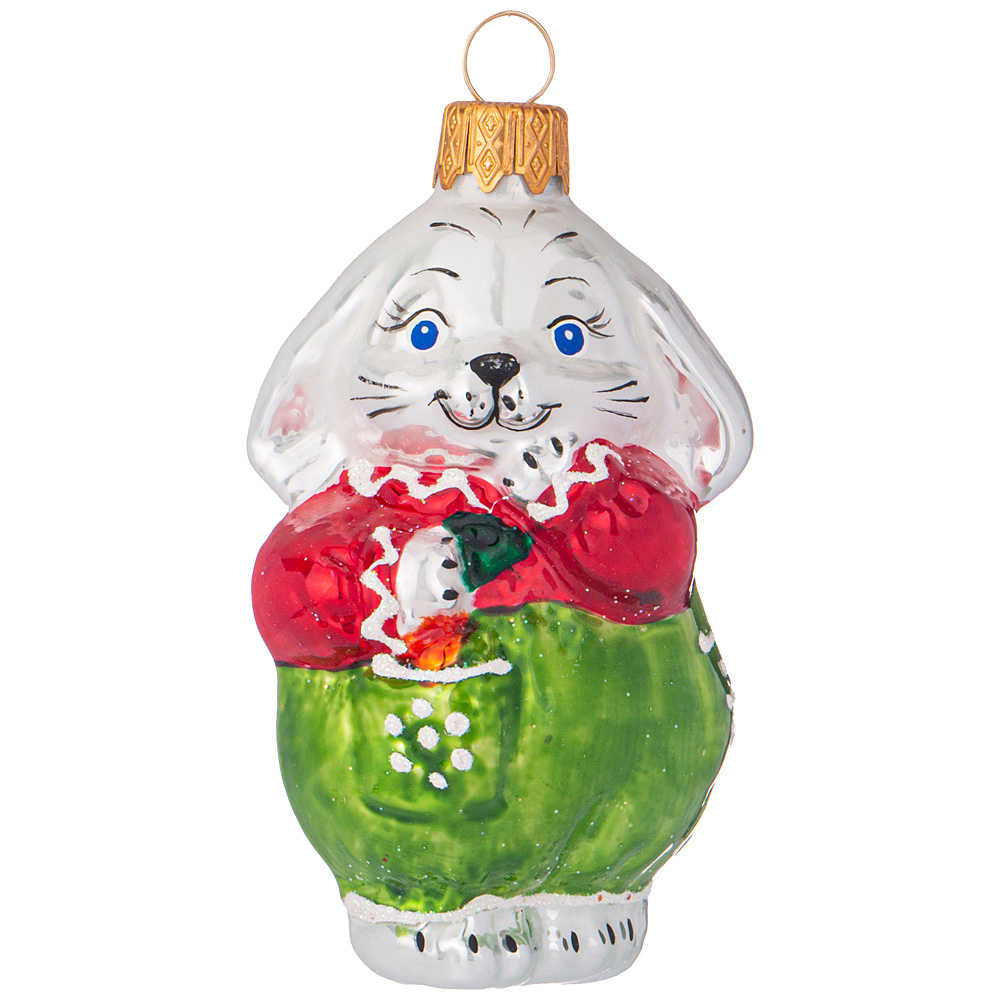 

Ёлочное украшение "умный зайчик" в подарочной упаковке высота=8 см KSG-140-325