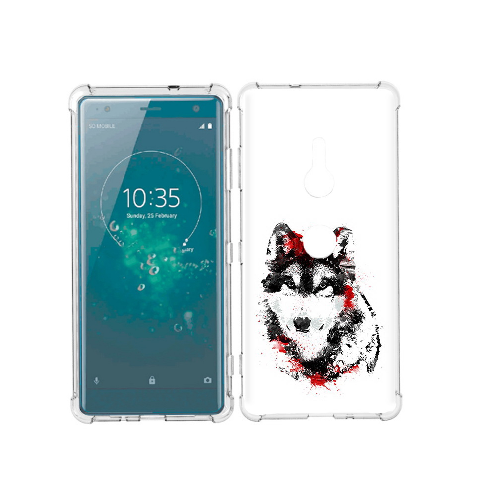 

Чехол MyPads Tocco для Sony Xperia XZ3 кровавый волк, Прозрачный, Tocco