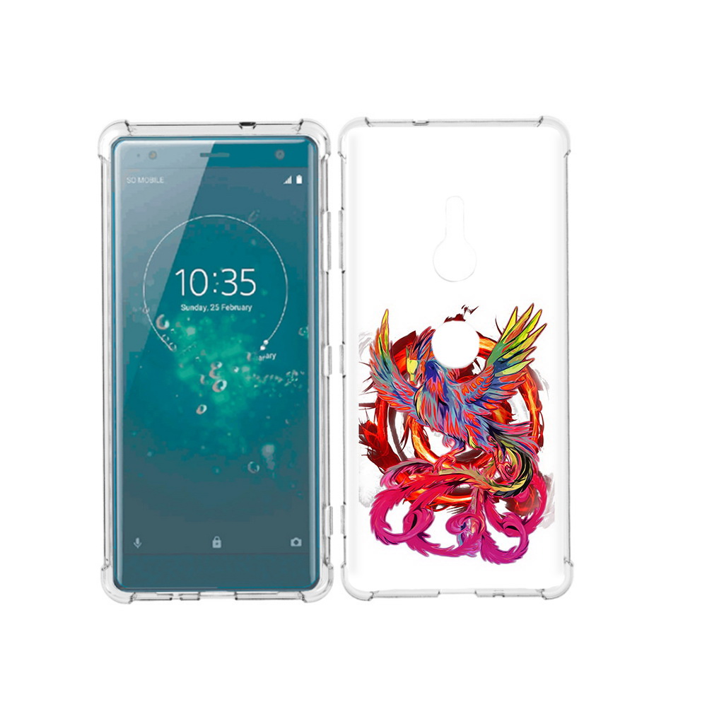 

Чехол MyPads Tocco для Sony Xperia XZ3 красочный феникс, Прозрачный, Tocco