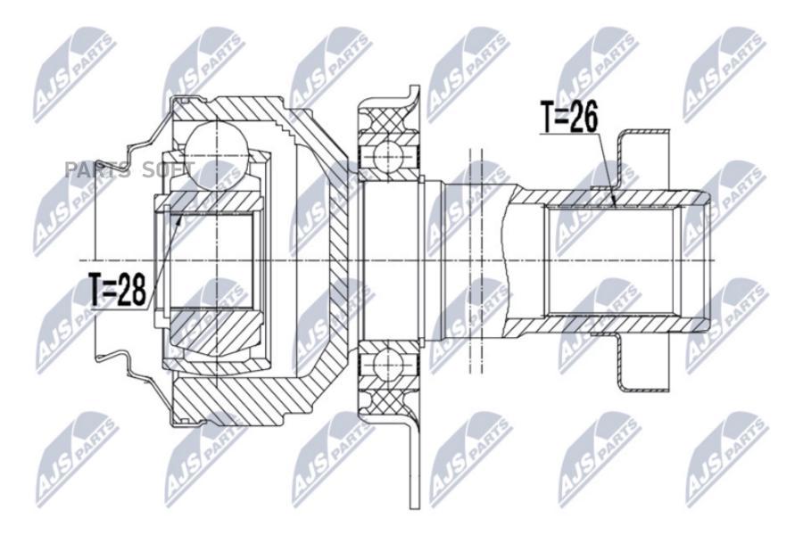 

Npw-vw-051_шрус внутренний к-кт vw t5 2.0tdi 84/102/114km, 2.0i 115km-06.13, t6 2.0tdi 2.