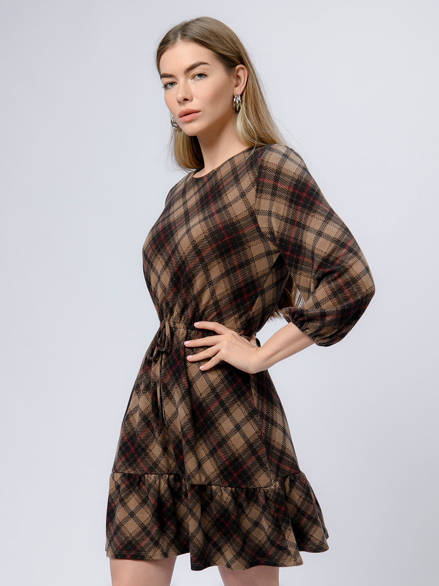

Платье женское 1001dress 0302771 коричневое 54-56, Коричневый, 0302771